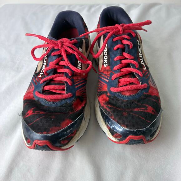 Brooks Launch 3 Running Training Sneakers Shoes Women’s 8 Athletic READ Blue Red - Picture 3 of 15